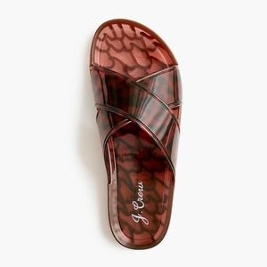 J Crew Criss Cross Jelly Slides in Tortoise